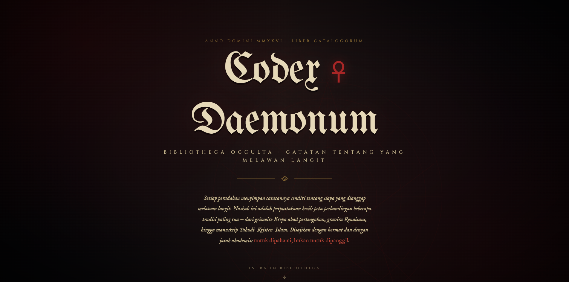Codex Daemonum interface