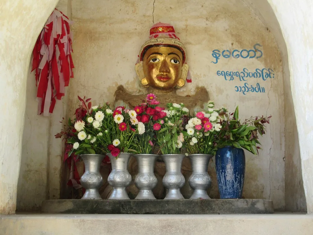 Nat altar at Bagan, Myanmar