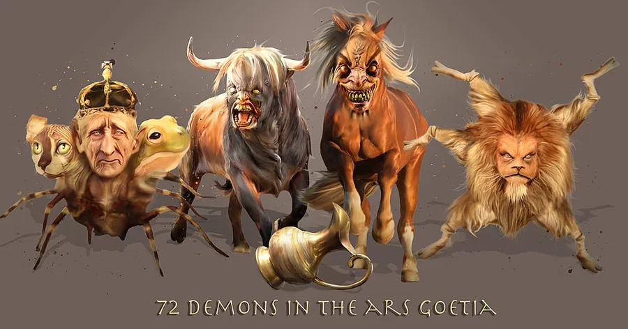 Goetia (Mathers/Crowley 1904) — 72 demon Ars Goetia, depiksi historis autentik