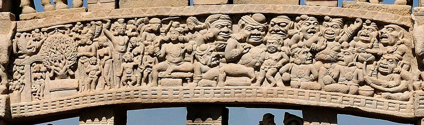 Temptation of the Buddha — Sanchi Stupa I