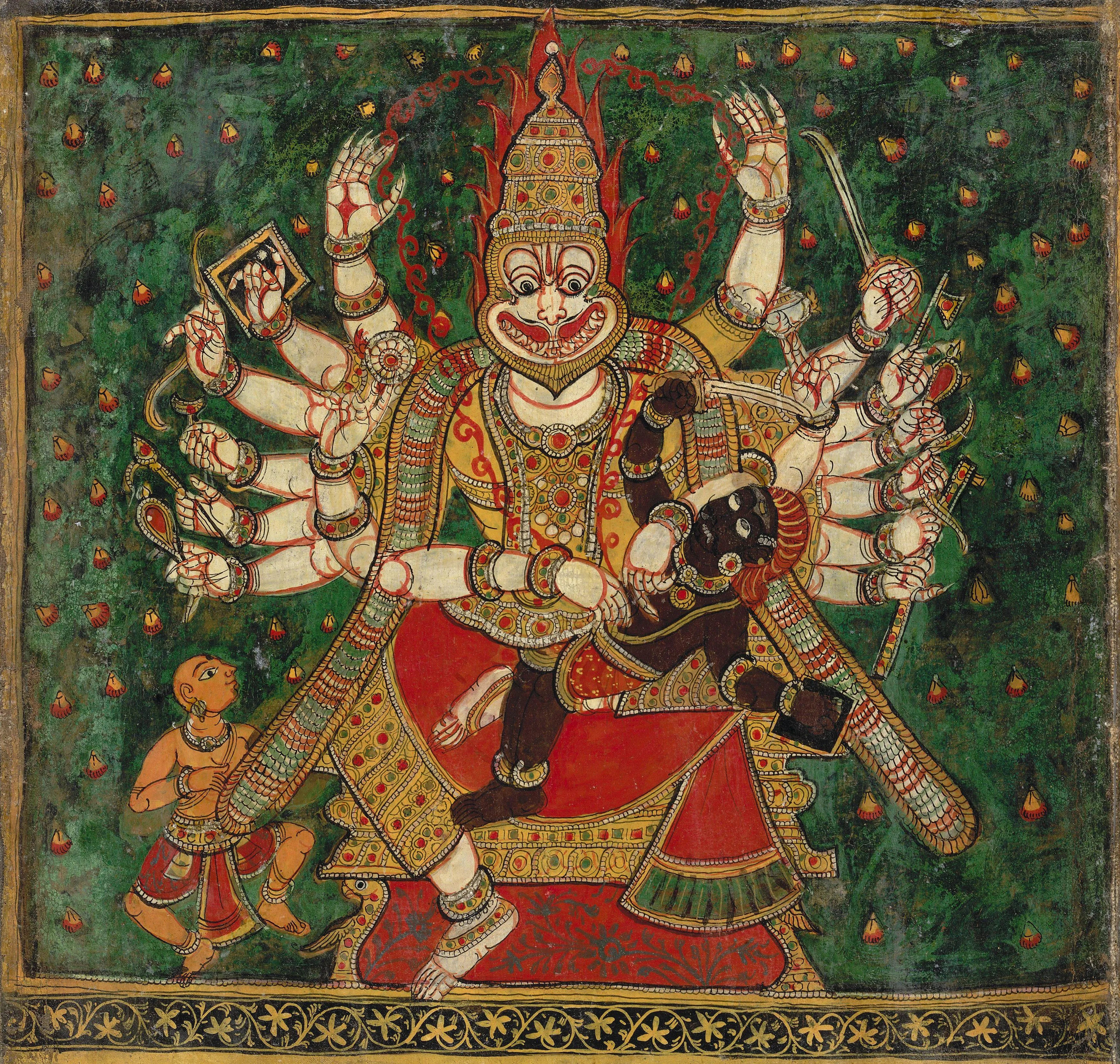 Narasimha killing Hiranyakashipu