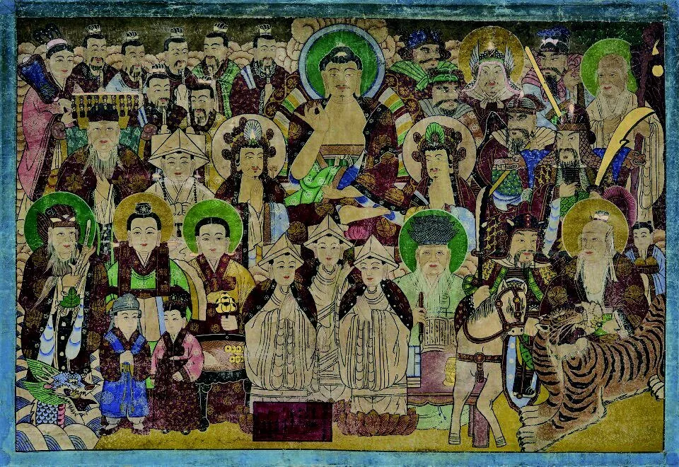 Mansindo (萬神圖, "Lukisan-Sepuluh-Ribu-Roh") — lukisan shamanik Korea awal abad XIX (~1850-an) yang menggambar 32 dewa dan roh Muism, termasuk dewa-gunung, jenderal-roh, dan trinitas Jeseok