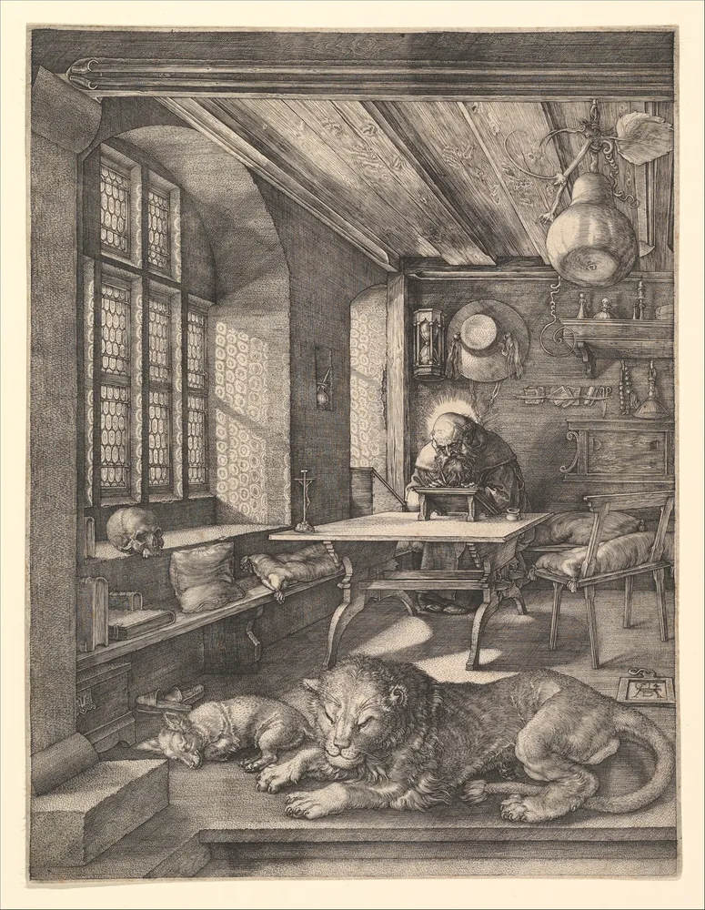 Albrecht Dürer, "St. Jerome in His Study" (1514) — arketipe ketekunan kajian akademis
