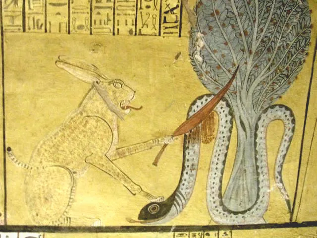 Ra slaying Apep — tomb of Inherkha, Deir el-Medina, TT 359