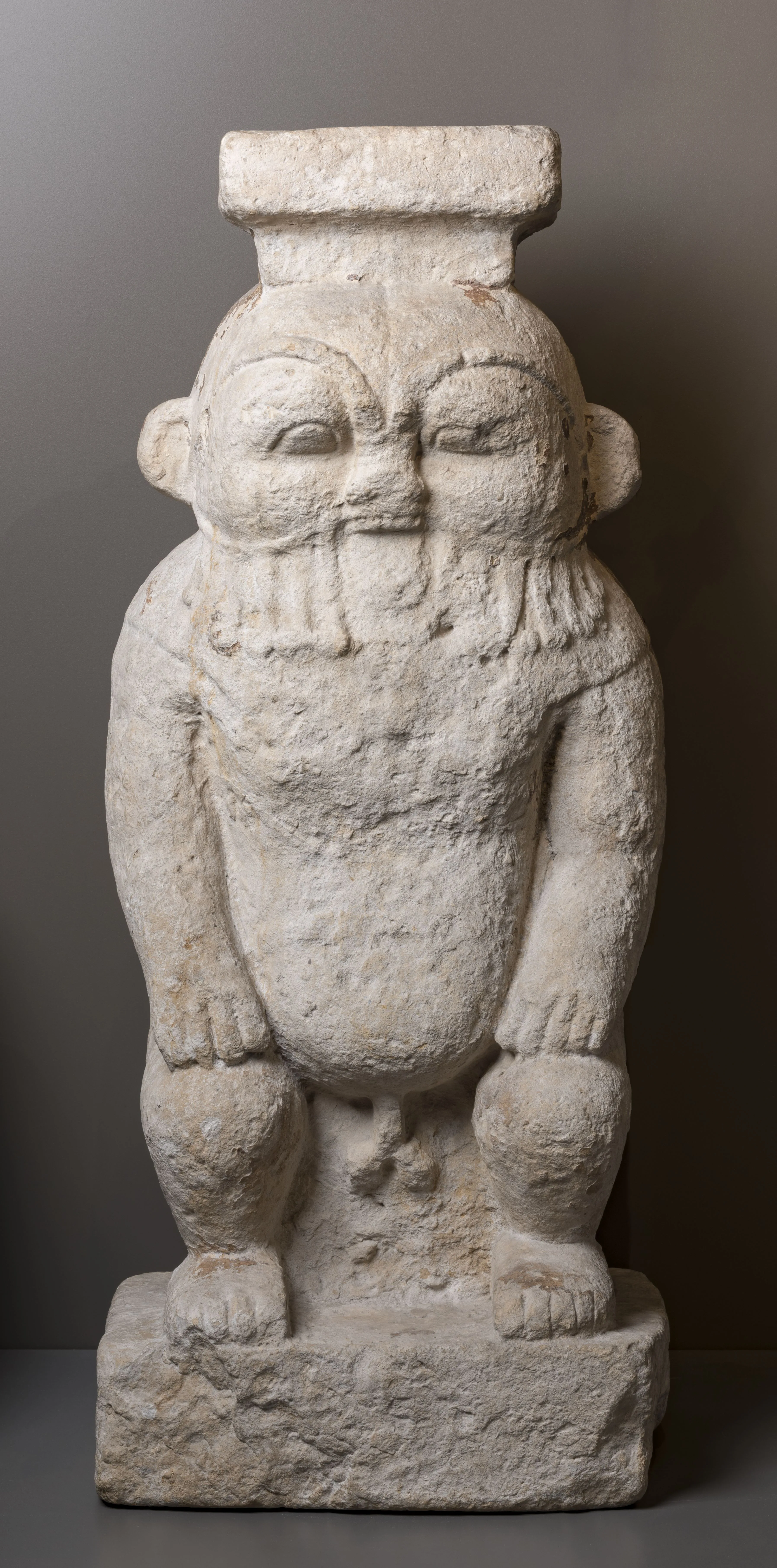 Statue of Bes — limestone, Museo Egizio Turin C 638