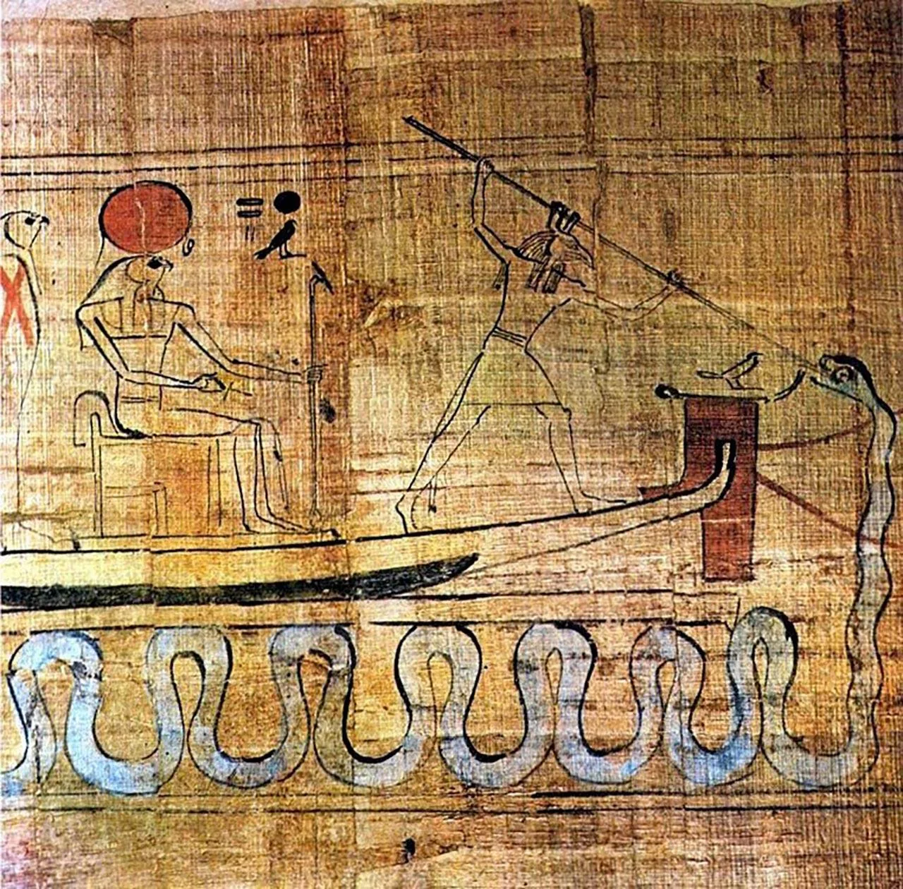 Set spearing Apep — Temple of Amun at Hibis, MET 48.105.6