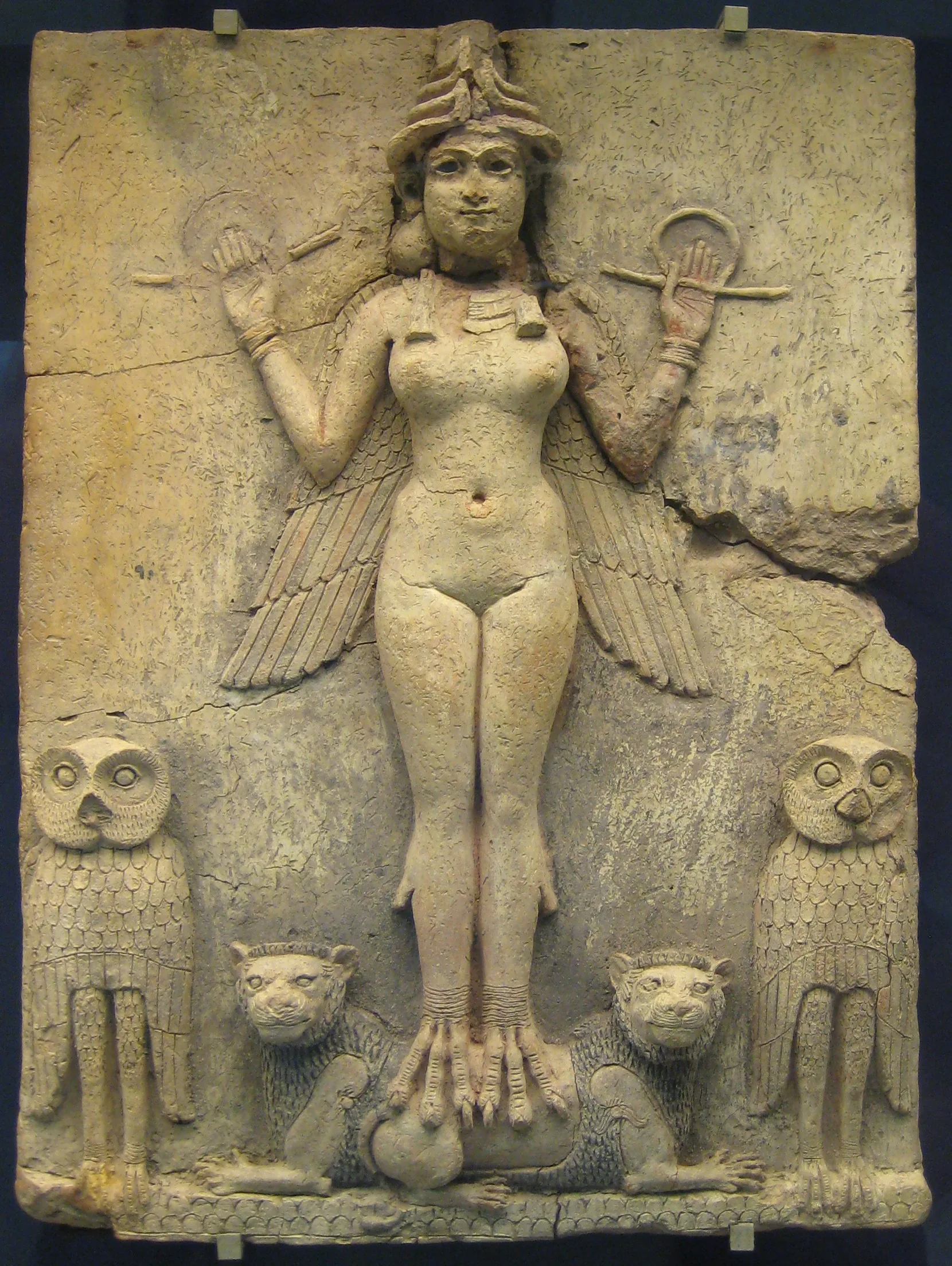 Queen of the Night / Burney Relief — British Museum, c. 1800-1750 BCE