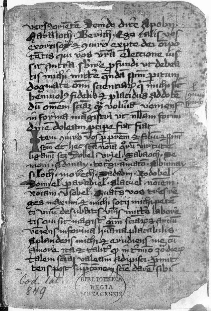 Munich Manual of Demonic Magic — manuscript page