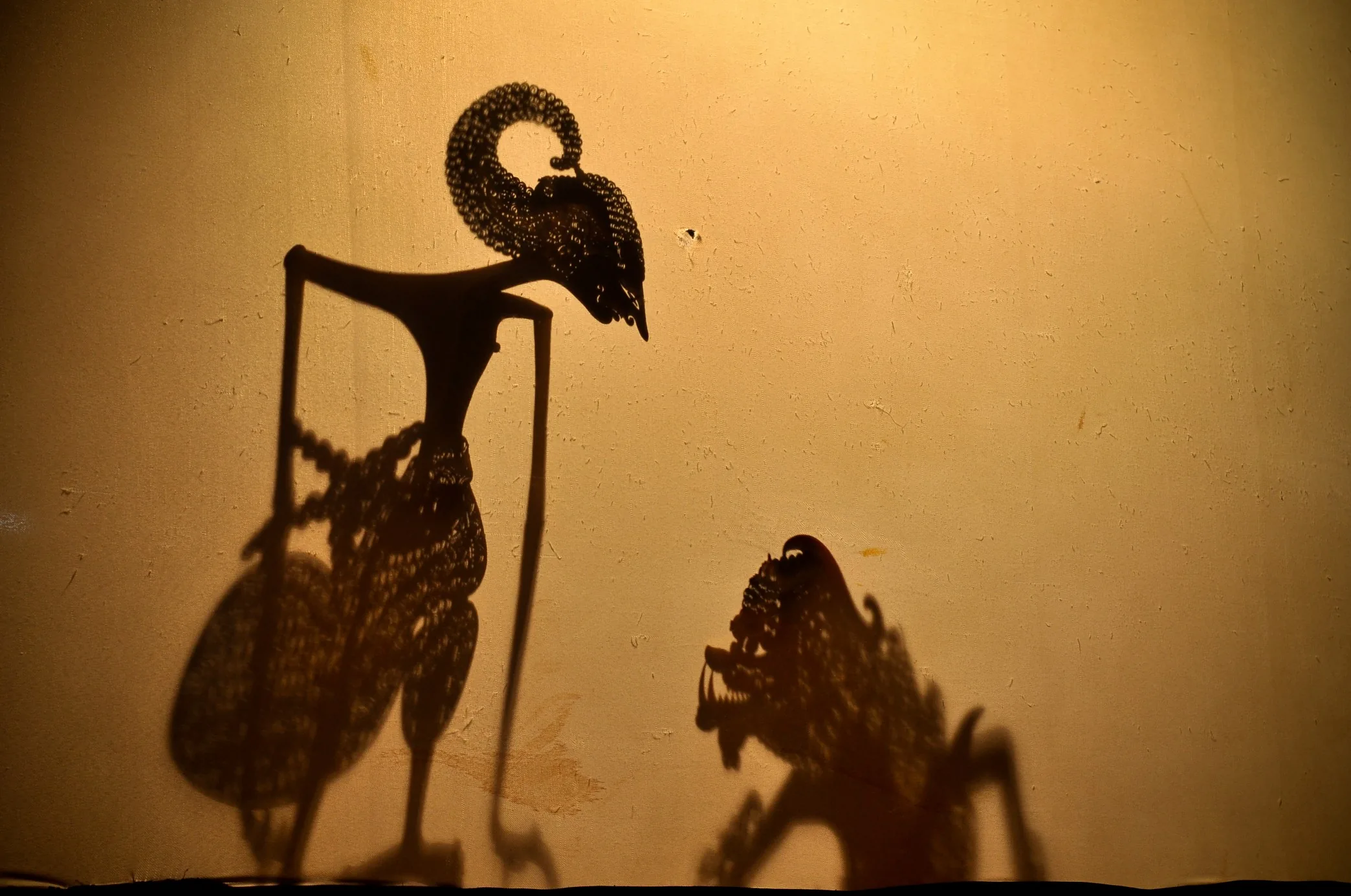 Arjuna and Buto Cakil — Wayang Kulit