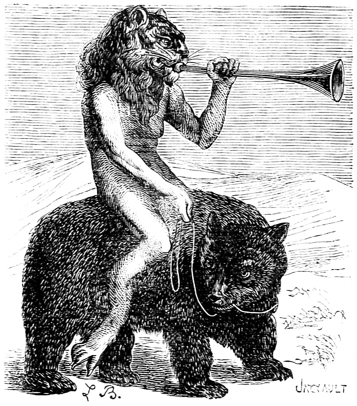 Pruflas — engraving by Louis Le Breton, Dictionnaire Infernal 1863