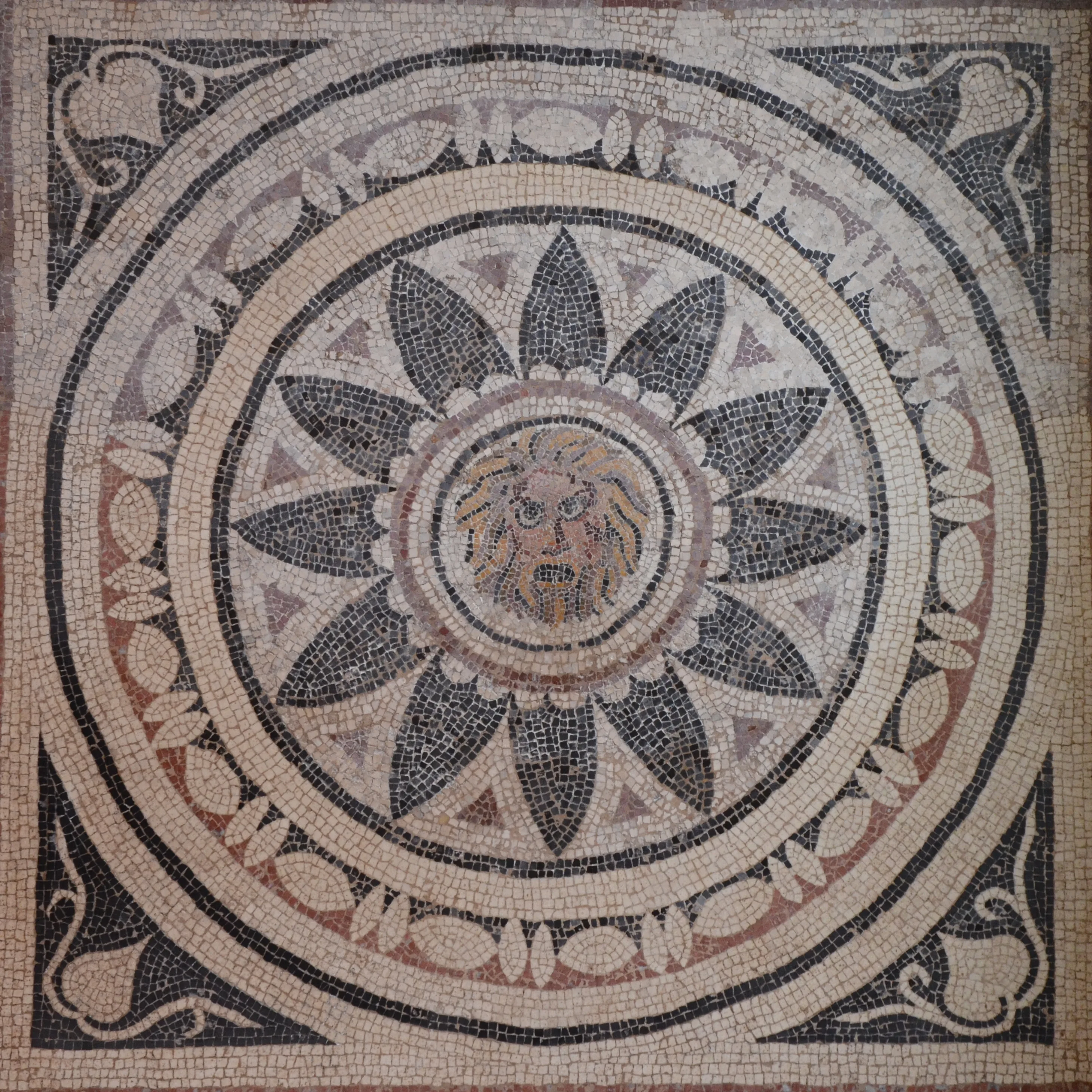 Mask of Phobos — mosaic from Halicarnassus, 4th century AD
